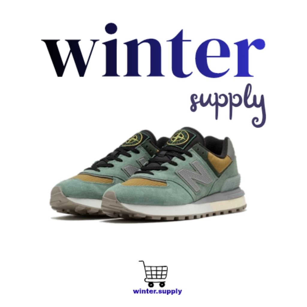 WINTER - Sneakers NB 574 Legacy Stone Island Light Green "100% BNIB"