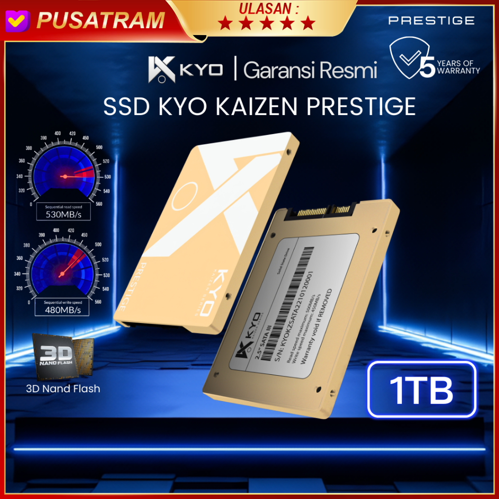 SSD 1TB KYO KAIZEN PRESTIGE SATA III 2.5" 6GB/S GARANSI RESMI 5 THN