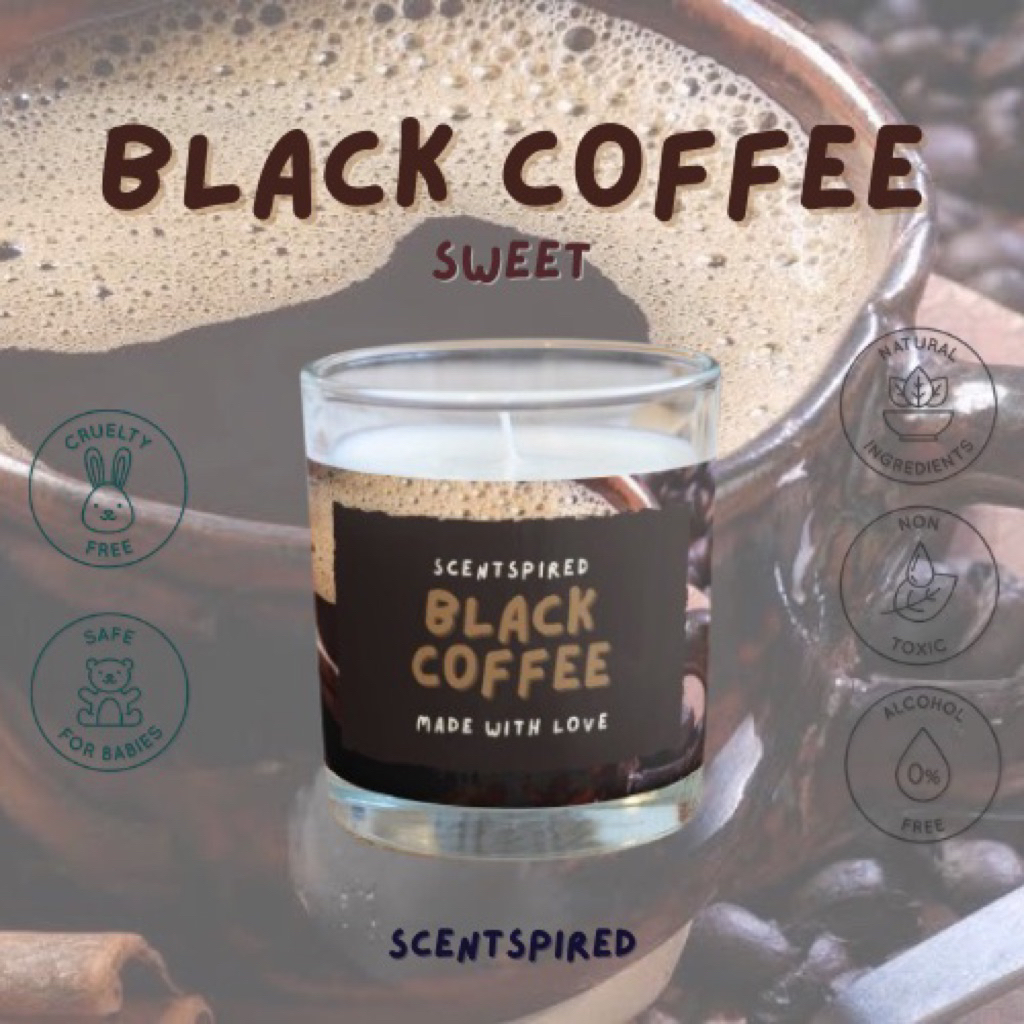 SCENTSPIRED Black Coffee - Aromatherapy Scented Candle Lilin Aromaterapi