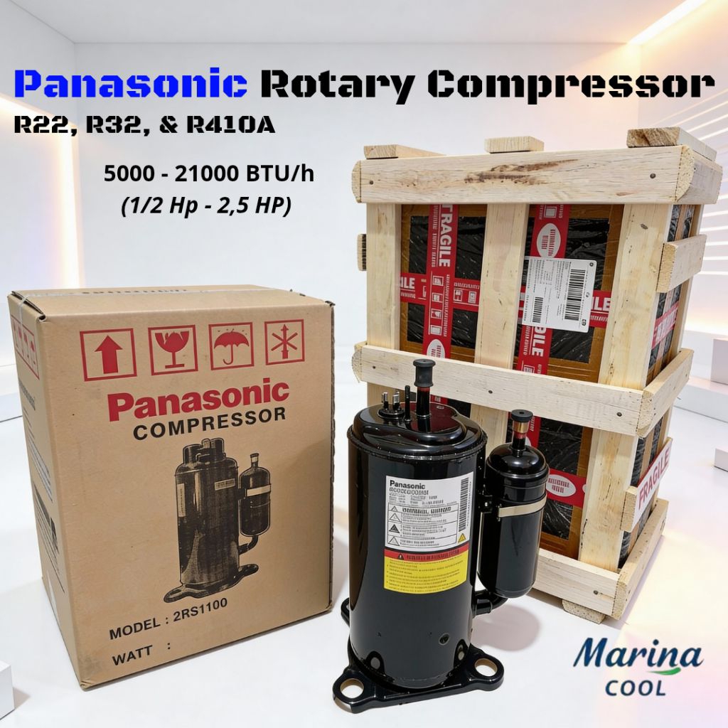 Kompresor AC Split Baru Panasonic- Tersedia dalam Ukuran 0,1 PK, 3/4 PK, 1 PK, 1,5 PK, 2 PK, 2,5 PK