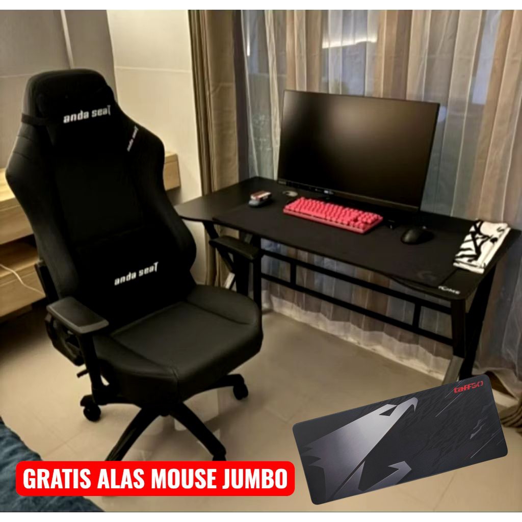 Meja Komputer Gaming / Meja Komputer Laptop PC / Meja Gaming Minimalis Meja Komputer Terlaris Bonus 