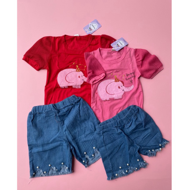 Baju Jalan-Jalan Anak Cewek Cowok - Setelan Anak Bahan Adem