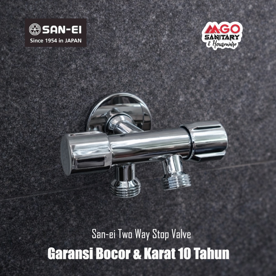 San-ei Kran Cabang T 2 Way Kloset | Kran Shower Bidet & Selang Toilet | Anti Karat