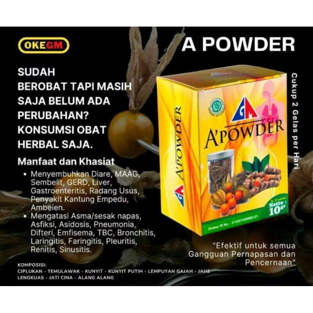 A powder gm#herbal lambung#pencernaan