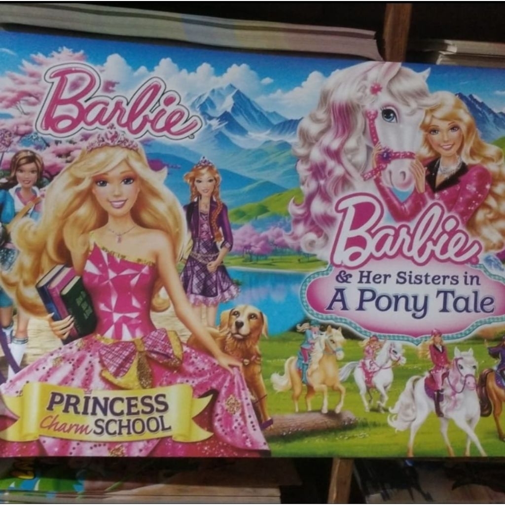 poster princess barbie cantik ukuran 35x50 cm