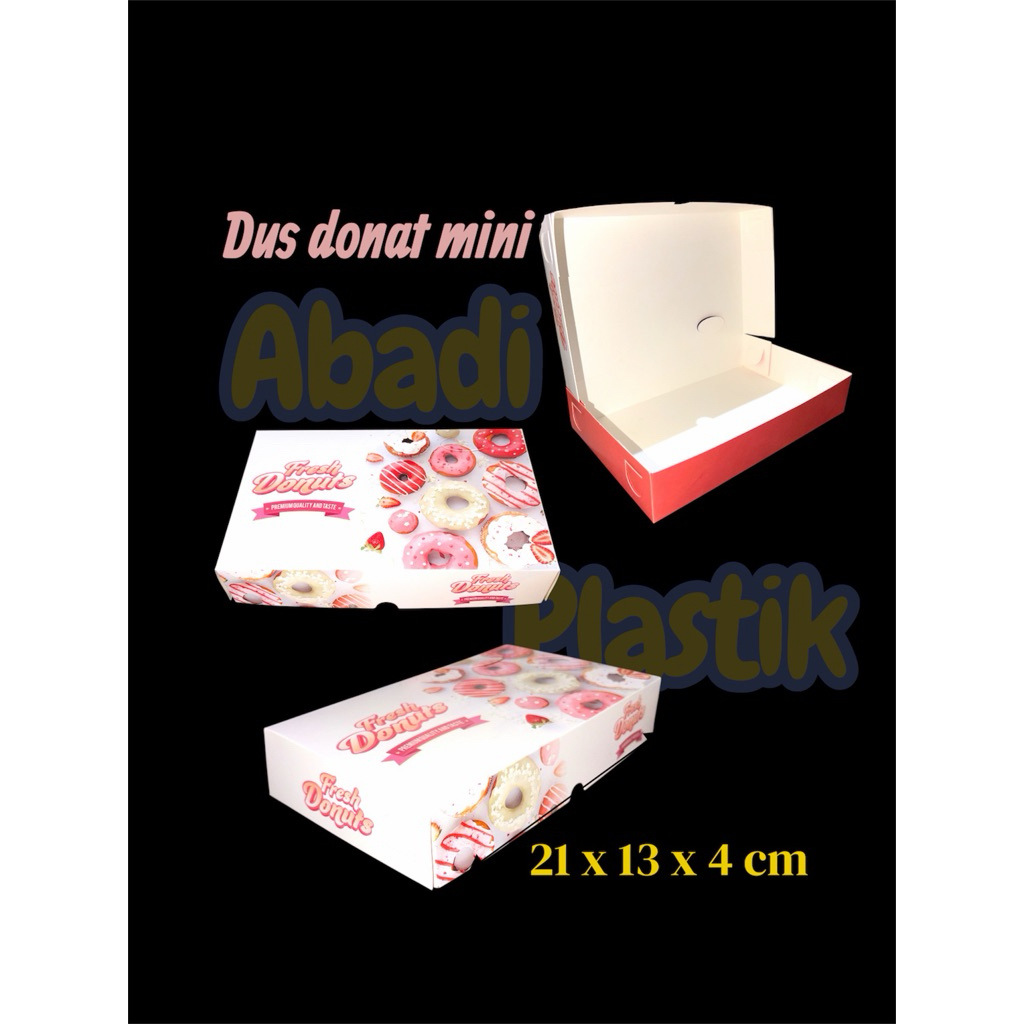 DUS DONAT MINI PINK IVORY ISI 6 PCS/BOX DONAT PINK/DUS DONAT MOTIF - MIN ORDER 20PCS