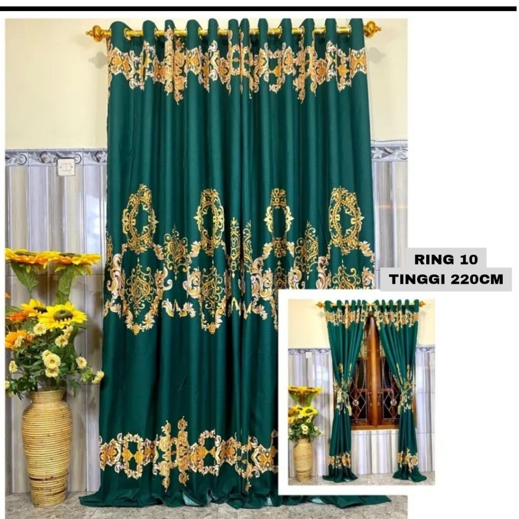 GORDEN PINTU MINIMALIS HORDENG PINTU HORDENG JENDELA TIRAI MOTIF BATIK RAJA PRIYANKA BAHAN KATUN DIS