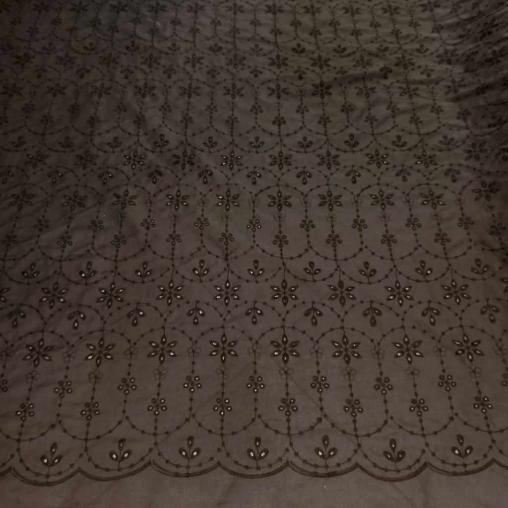 kain katun bordir premium (katbol) katun bolong meteran