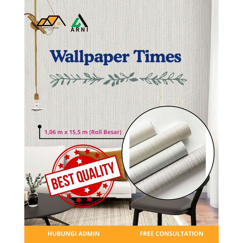 Wallpaper Times Ms Floor|Hiasan Wallpaper Dinding Motif Garis Vertikal