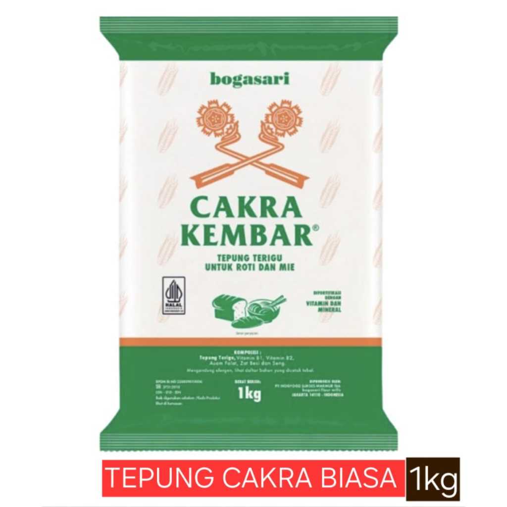 Cakra Kembar Tepung Terigu {1 kg ] Terigu Cakra kembar
