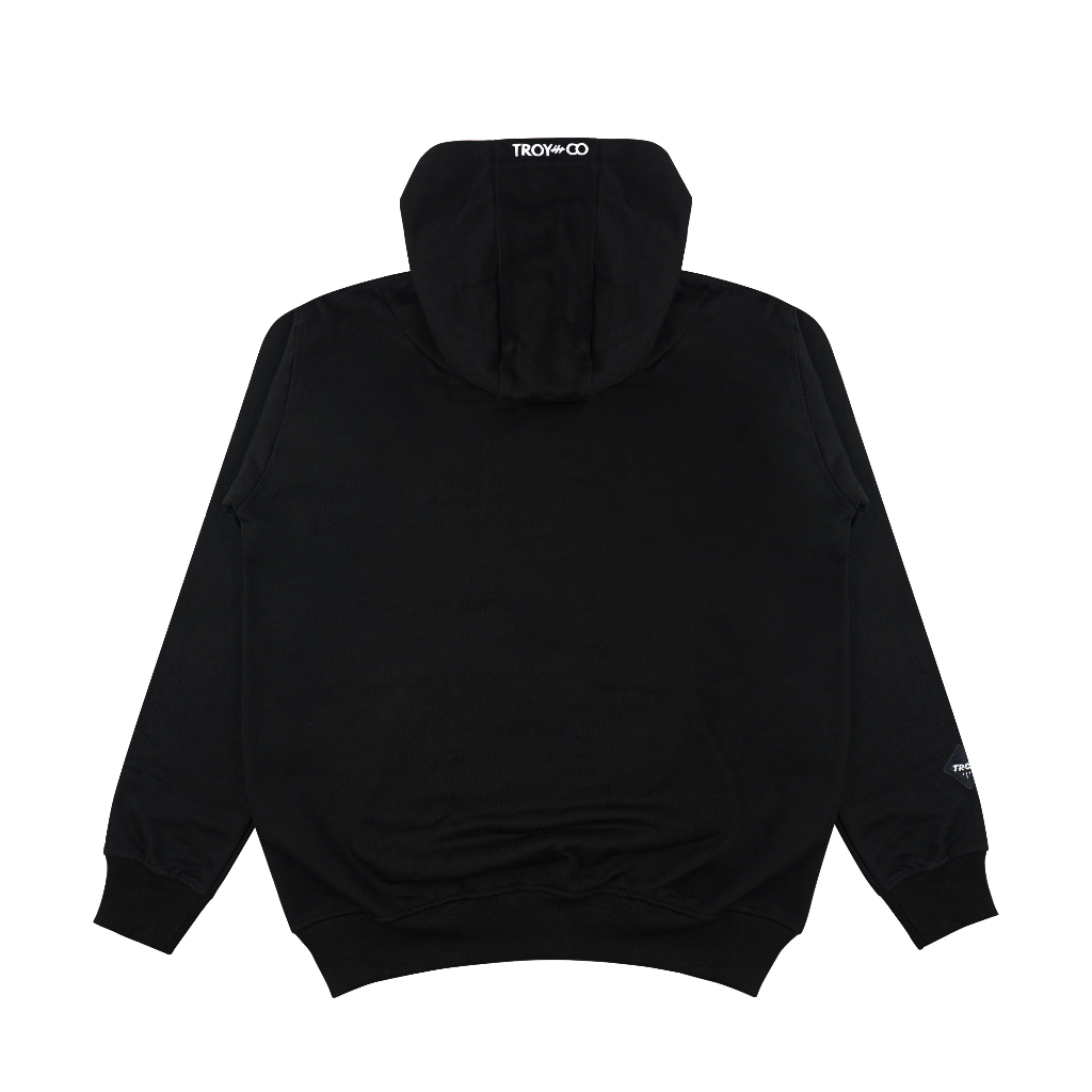 Troy Company Zipper Hoodie Black Falcon - Hoodie Zipper Hoodie Hitam ZHD 2615