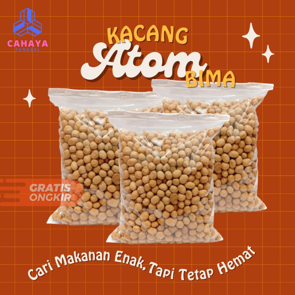 Kacang Atom BIMA 1KG Kacang Telur Oven