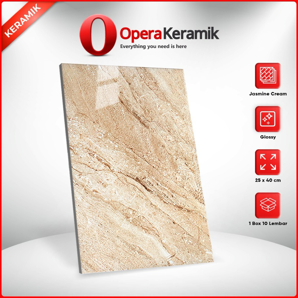 Keramik Dinding Motif Marmer 25x40 Jasmine Beige