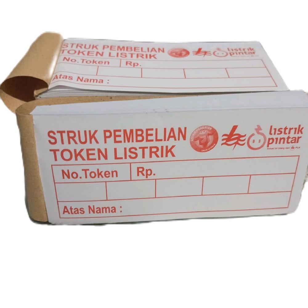 ( Isi 100 Lembar ) Struk Token Listrik Struk Pembelian Token Listrik Nota Token Listrik