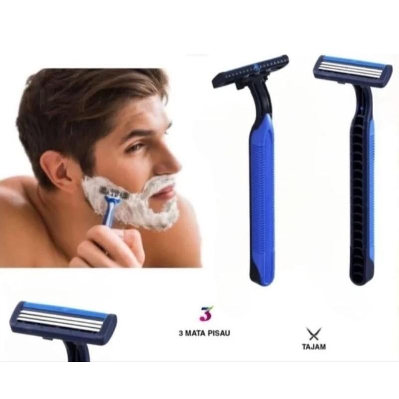 HKM Silet Alat Cukur 2 3 Mata pisau cukur murah cukur jenggot cukur 2 Mata 3 Mata kumis Jenggot