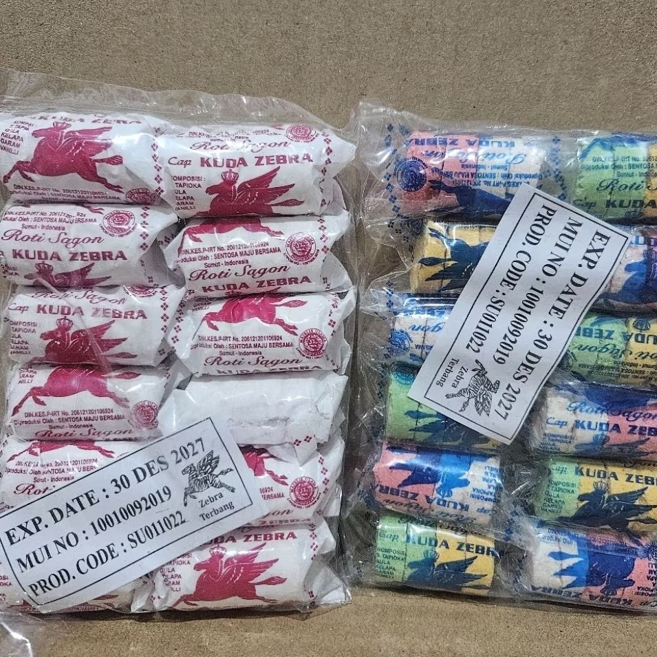 Kue sagon bakar warna-warni sagon putih Jajanan jadul