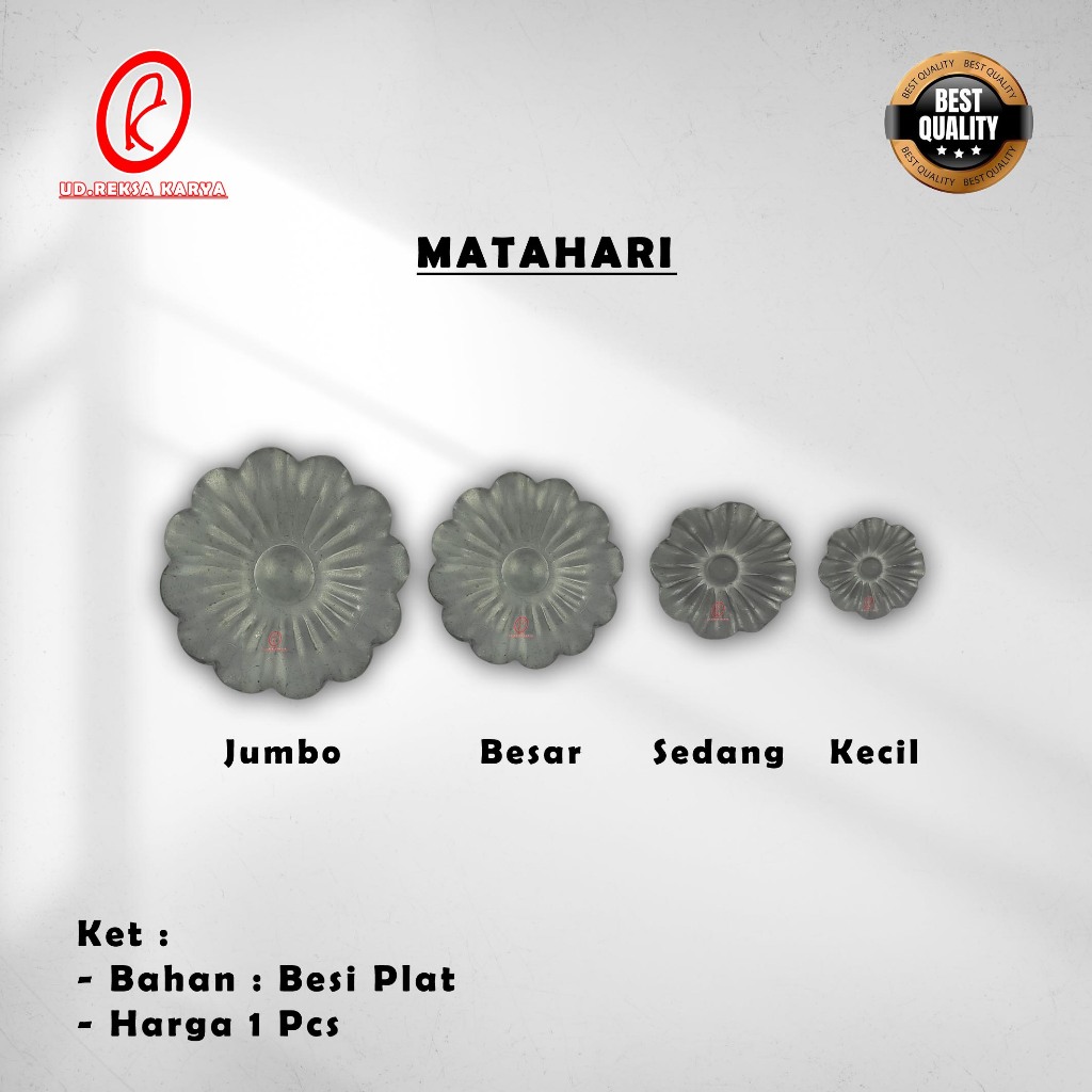 Ornamen pagar besi  Matahari