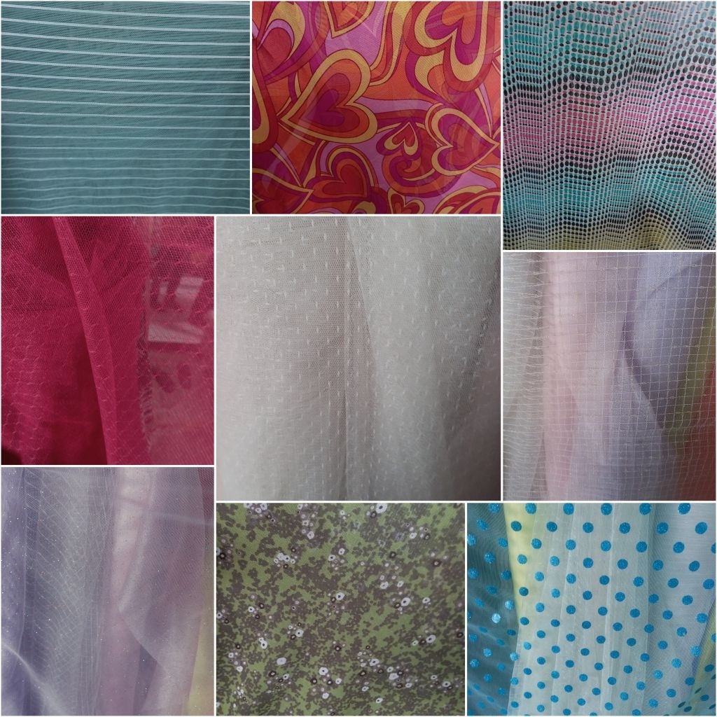 1/2 meter Kain Tulle | Bahan Tulle | Kain Meteran | Tulle Motif | Bahan Import