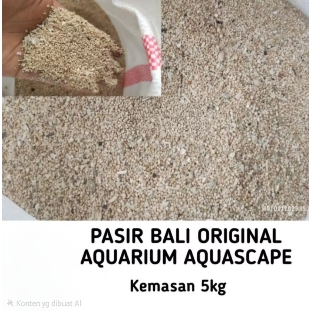 PASIR BALI AQUASCAPE DAN AQUARIUM MURAH 500 G - 1 KG Warna Cerah Bentuk Bulat Halus untuk Penghobi I