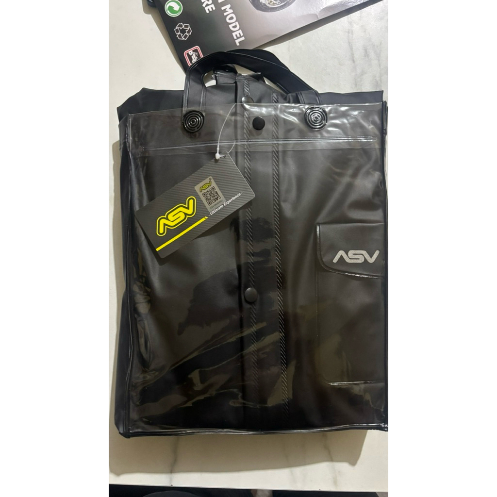 jas hujan raincoat asv black size XL