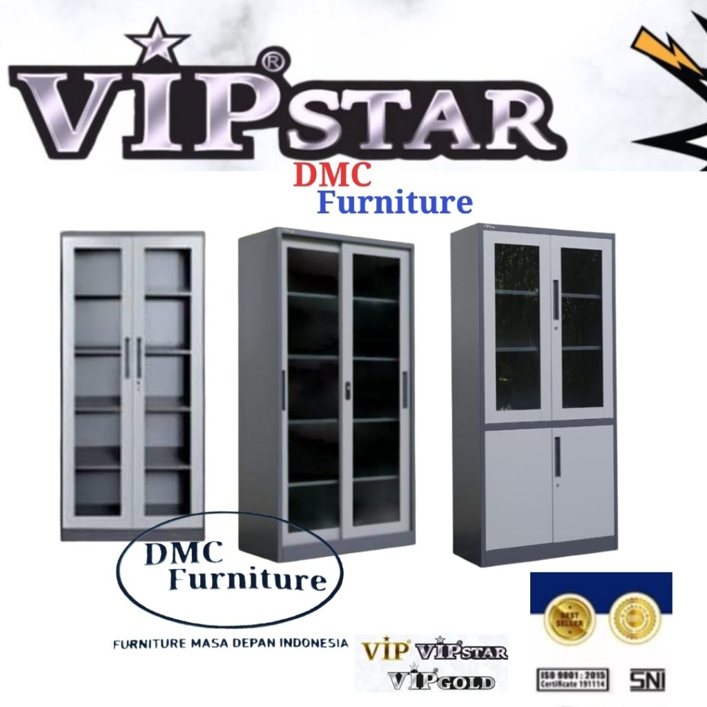 Lemari Arsip VIP STAR lemari arsip pintu kaca kombinasi lemari arsip sliding kaca lemari arsip pintu