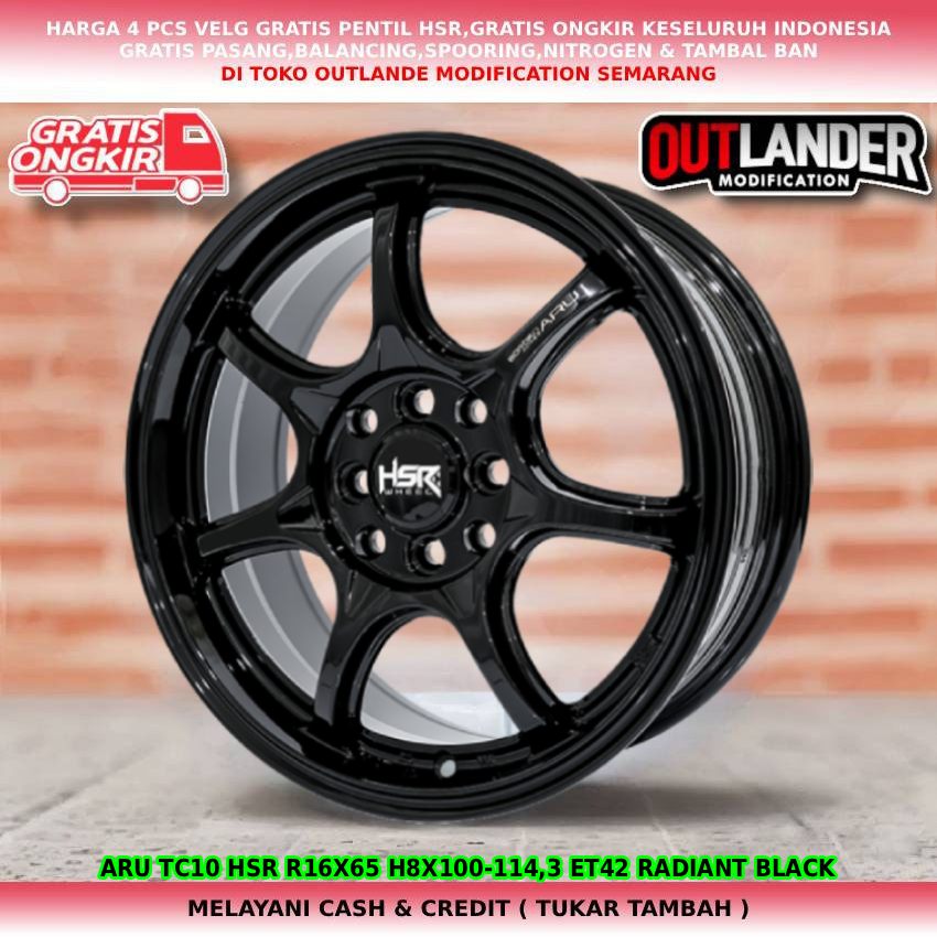 Velg R16 untuk mobil Raize| Rocky| Freed| mazda2| City| Veloz| dll velg hsr aru R16