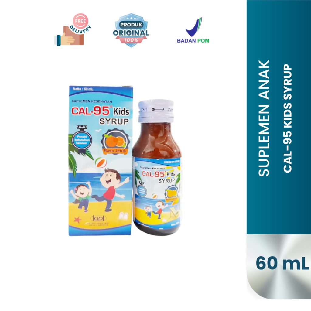Cal 95 Kids Sirup Kalsium D3 Magnesium Anak