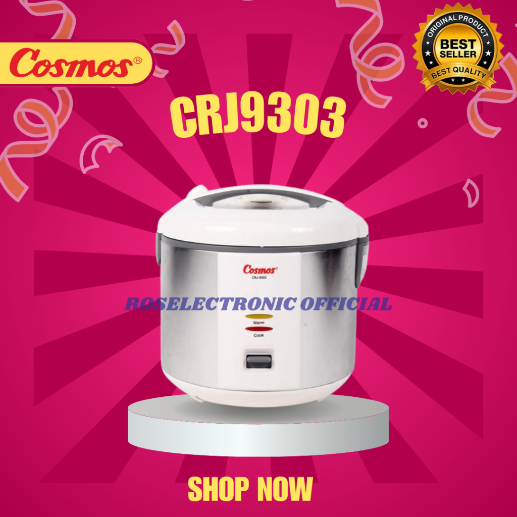 COSMOS RICE COOKER NON STICK CRJ9303 2L ORIGINAL TERMURAH/CRJ-9303/CRJ 9303/CRJ-9303/CRJ 9303