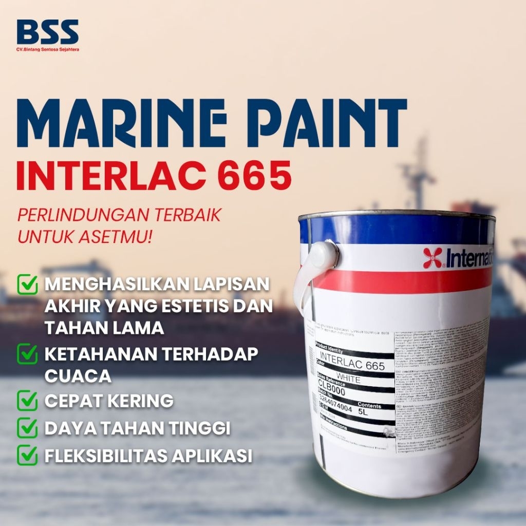 Cat Kapal Marine Paint International Interlac 665 Dengan Pilihan Varian Warna 5 Liter