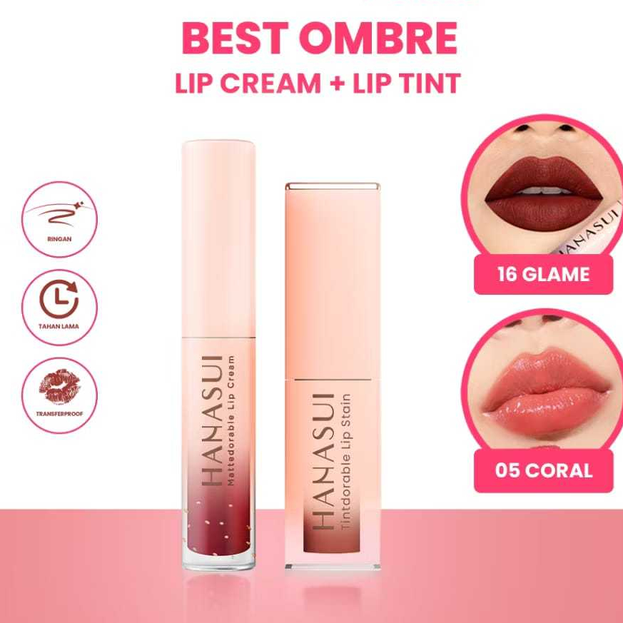 Hanasui Ombre Lips - Mattedorable Lip Cream & Tintdorable Lip Tint