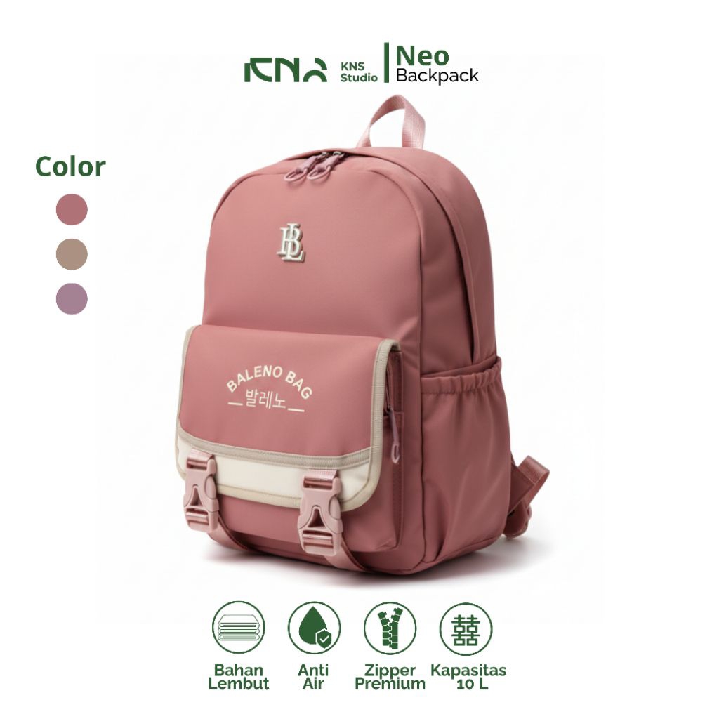 Tas Ransel Anak Mini Wanita Anti Air, Muat Tablet 10 Inch -Sano Mini Backpack BALENO- Cocok Sekolah 