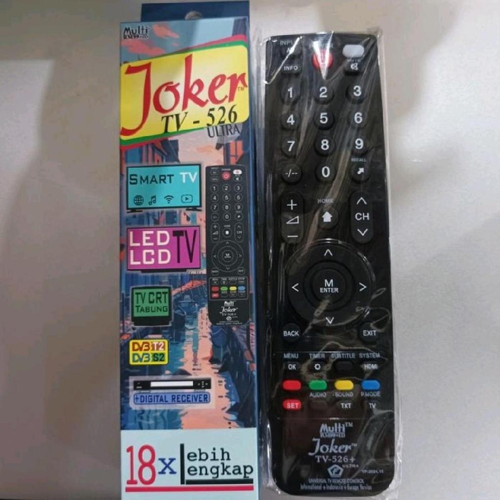 Remote TV Universal JOKER 526 Multi 18x Lengkap Universal LCD LED SMART TV STB