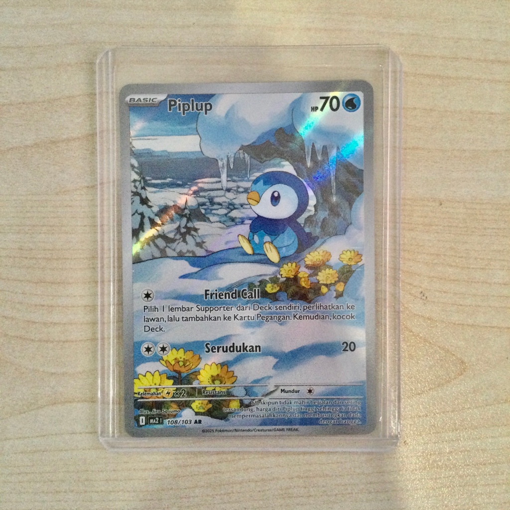 Piplup AR Pokemon Kobaran Biru Kartu Pokemon TCG Indonesia