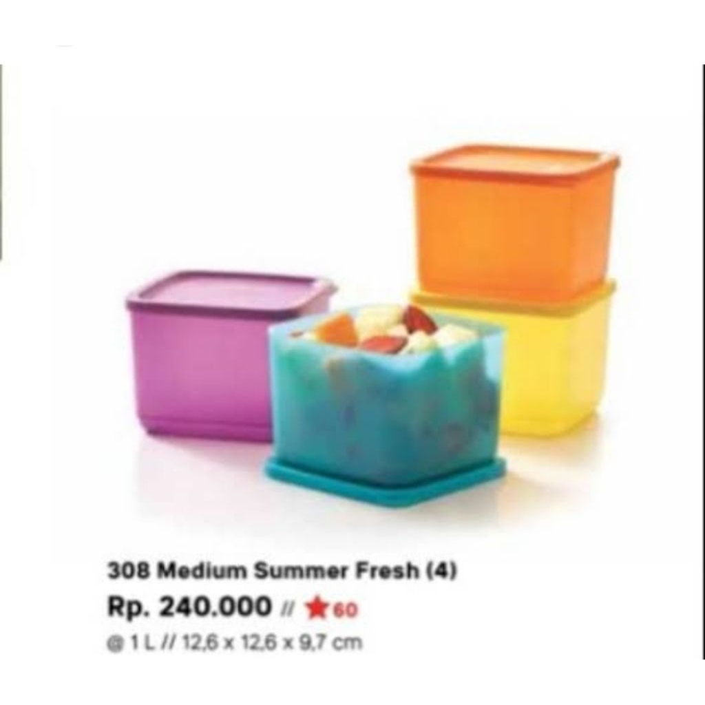 Medium summer fresh tupperware