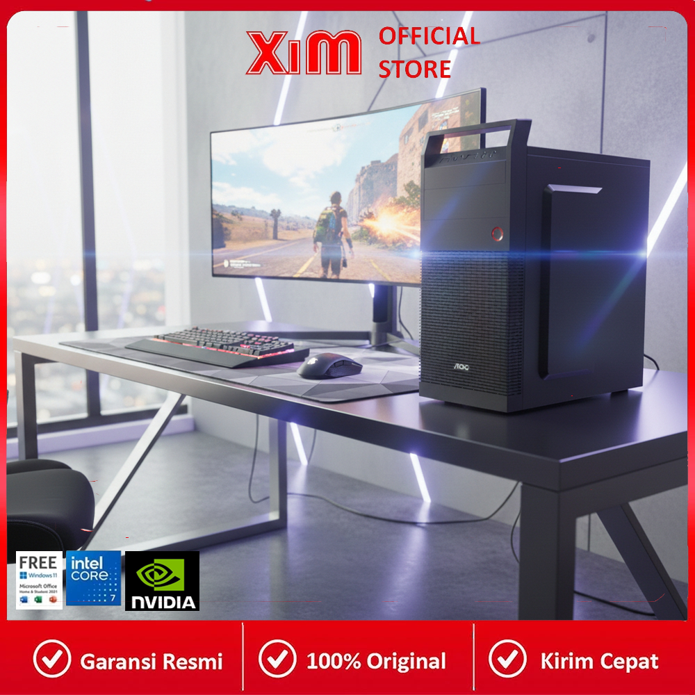 Paket PC Gaming AOC x NVIDIA RTX 3050 | Intel Core i5 / i3 | SSD 512GB - Rakitan Gaming High Perform