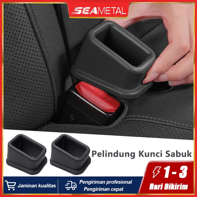 SEAMETAL Pelindung Colokan Sabuk Pengaman Mobil Depan Belakang Anti Goresan Sabuk Pengaman Buckle