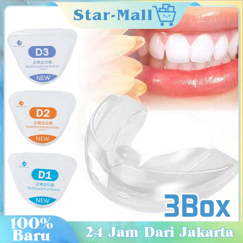 3Pcs/Set Behel Kawat Gigi Transparan / Retainer Perapi Gigi Perapih Original / Behel Gigi Transparan