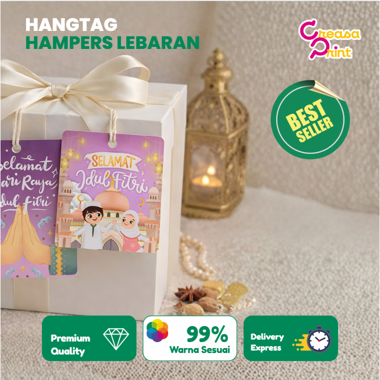 Creasa Print - Hang Tag Lebaran | Hangtag Idul Fitri | Hampers & Parcel Lebaran | Hang Tag Custom