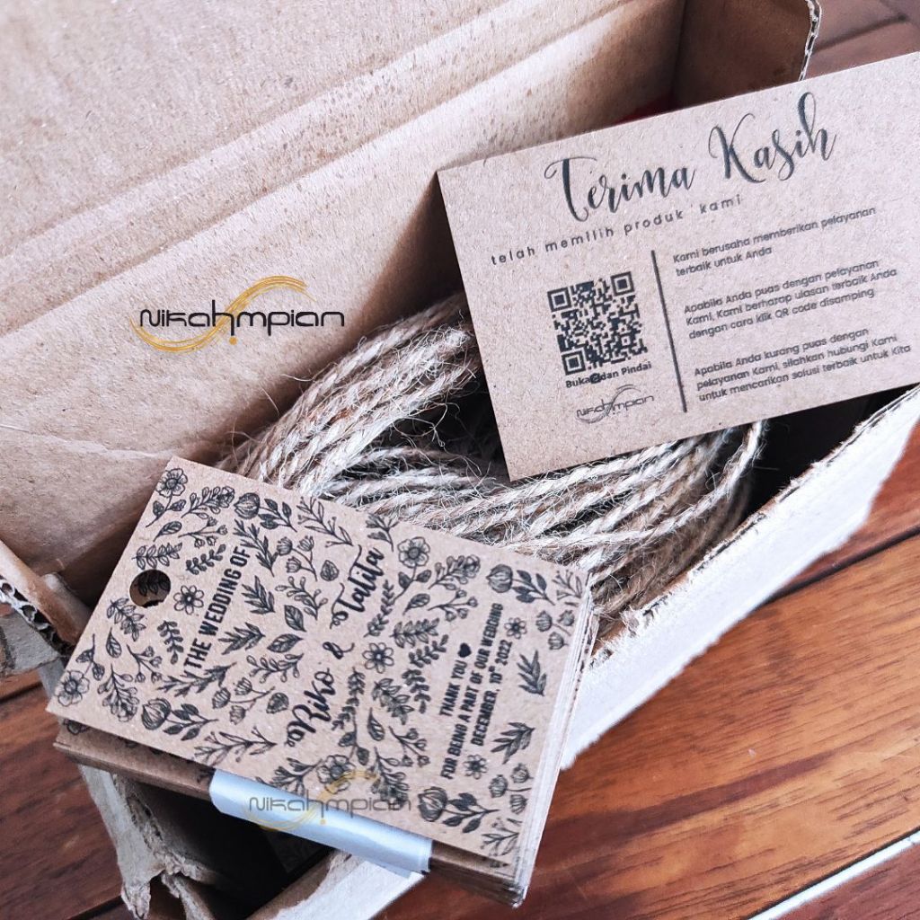 Thanks Card / Ucapan Terima Kasih / Kartu Souvenir  /Kupon Souvenir /Card wedding