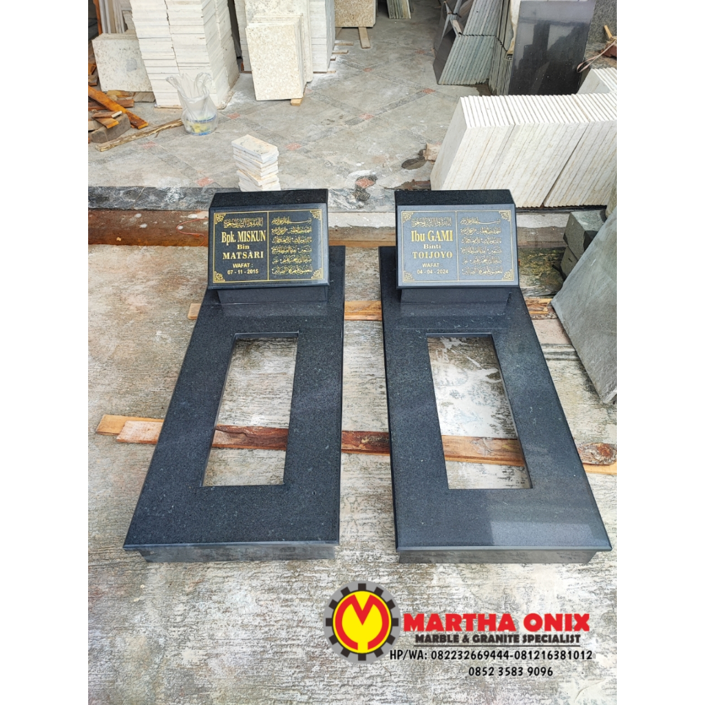 Kijing Makam Marmer Sederhana 1 Tingkat Makam 60x160 cm