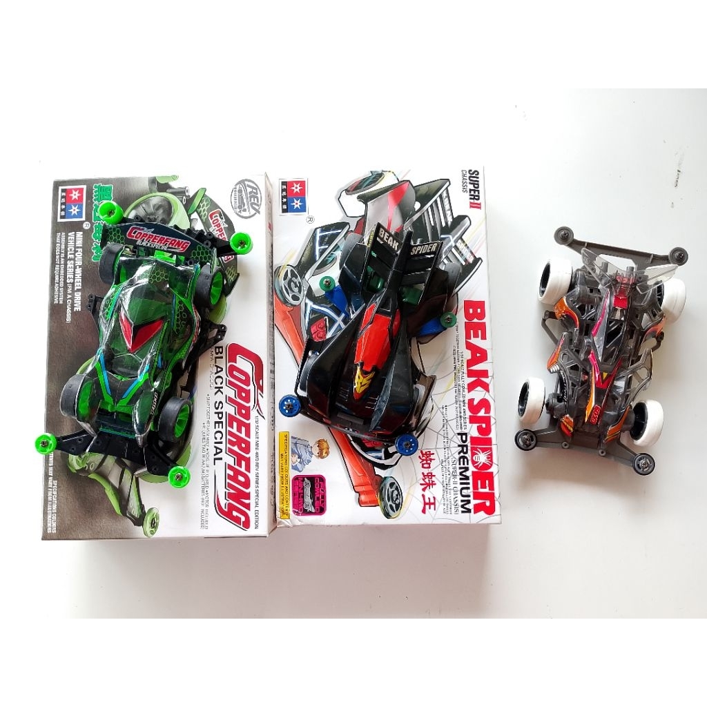 Bundling 3 Tamiya Max Breaker TRF Super X Chassis Copperfang FMA Beak Spider Super 1