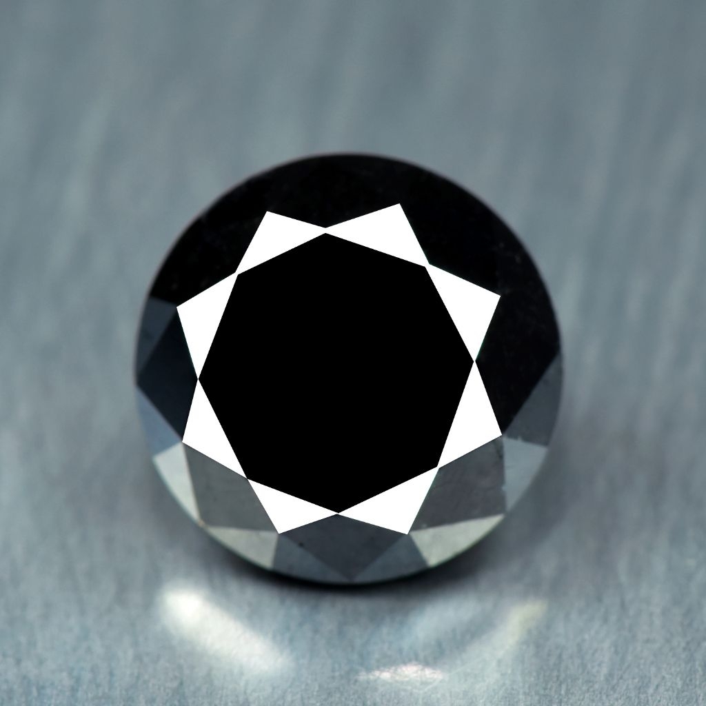 Jet Black Diamond 2.96 Carat