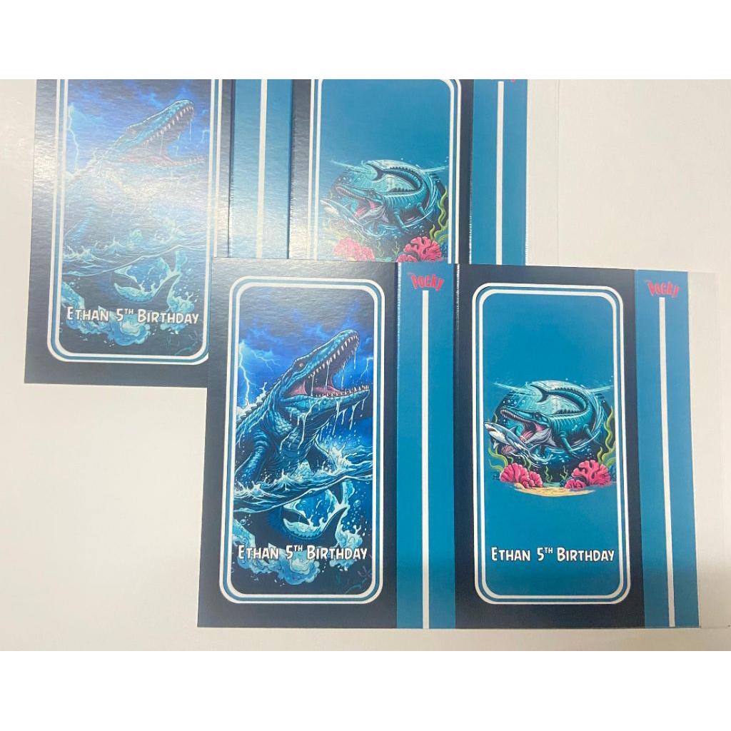 label pocky mosasaurus / label snack pocky custom mosasaurus / label snack pocky mosasayurus