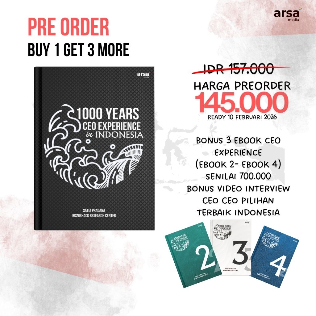 Buku 1000 Years CEO Experience in Indonesia Satia Pradana Bisnishack Research Center Soft Cover