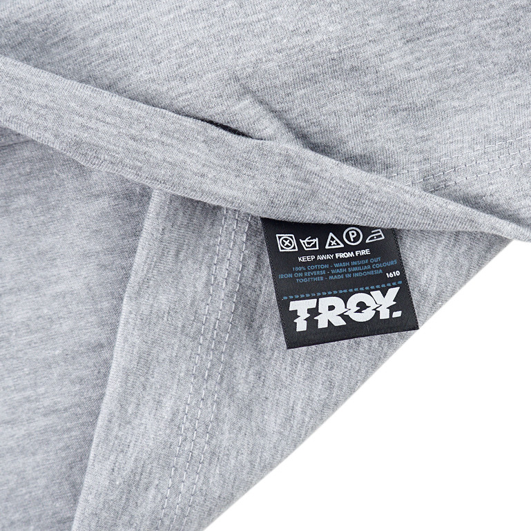 Troy Company Tshirt Misty Sirke - Kaos Lengan Pendek Kaos Abu Misty MTD 3298