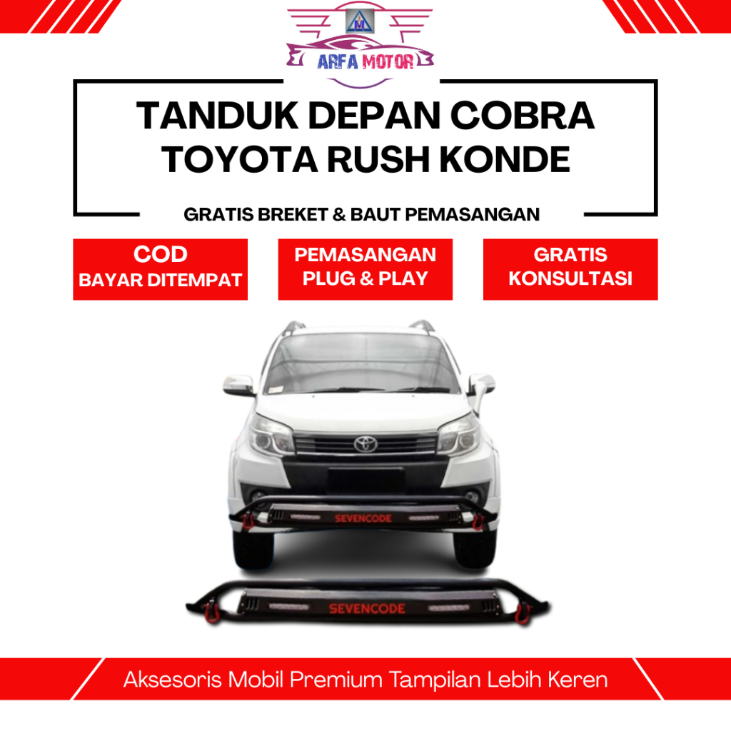 Tanduk Depan Rush Lama model Cobra Bumper Depan Rush Lama Besi model Cobra
