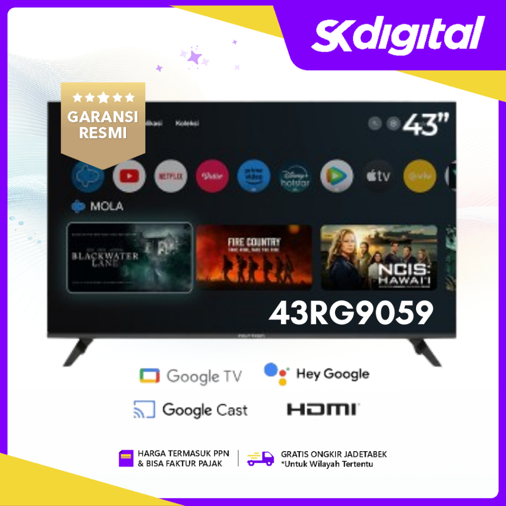 TV Polytron PLD 43RG9059 Smart Cinemax TV 43 Inch