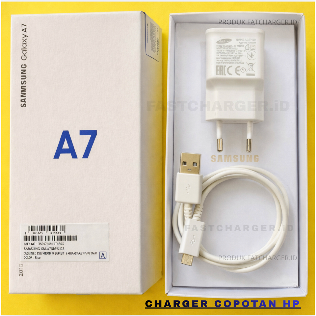 CHARGER ORIGINAL SAMSUNG A7 2018 BAWAAN COPOTAN HP MICRO USB GARANSI 2 BULAN