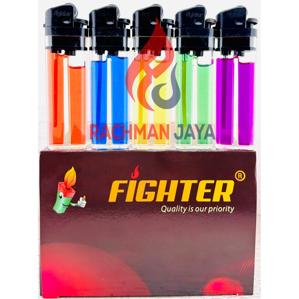 Korek roda oval hitam Fighter Colour