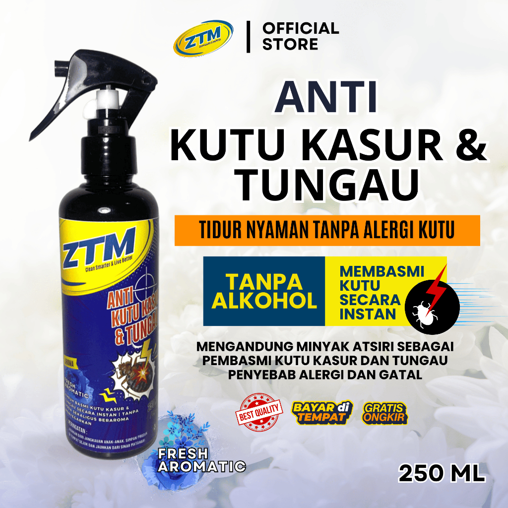 ZTM Pembasmi Kutu Kasur Spray Anti Kutu Tungau Tumila Kepinding Nano Teknologi Pembasmi Kutu Kasur P